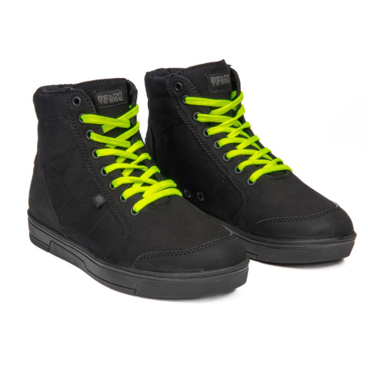 BUTY MOTOCYKLOWE OZONE TOWN BLACK FLUO YELLOW