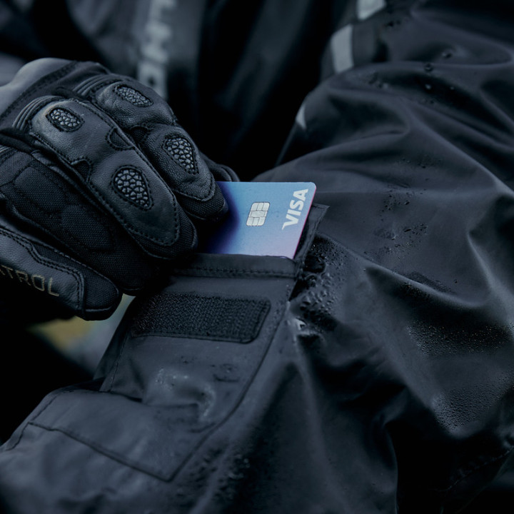 KOMBINEZON PRZECIWDESZCZOWY REBELHORN TRAVEL BLACK FLUO YELLOW