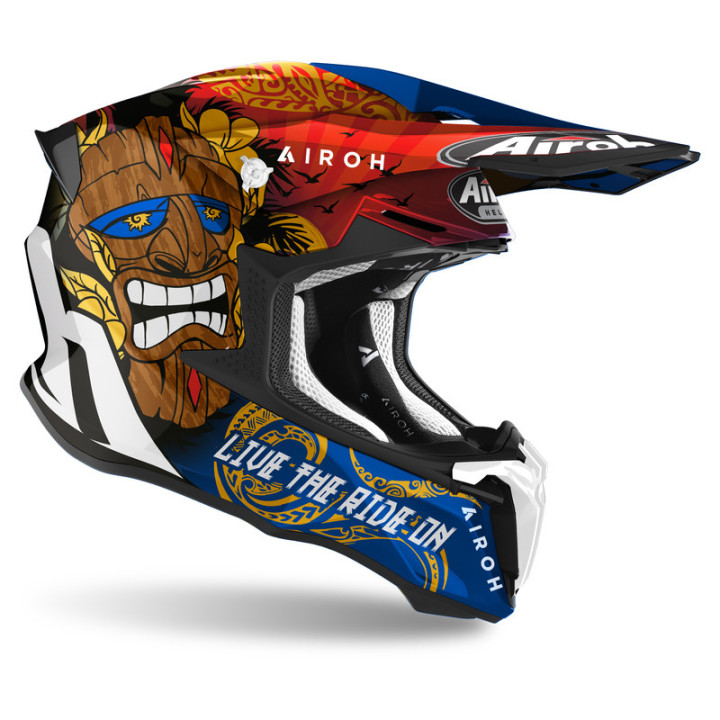 KASK MOTOCYKLOWY AIROH TWIST 2.0 TIKI GLOSS S