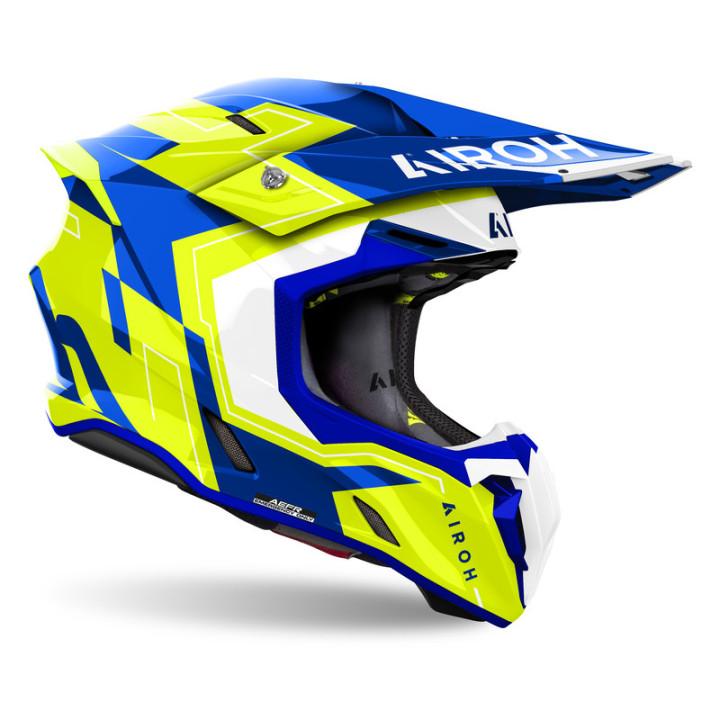 KASK MOTOCYKLOWY AIROH TWIST 3 DIZZY BLUE/YELLOW GLOSS