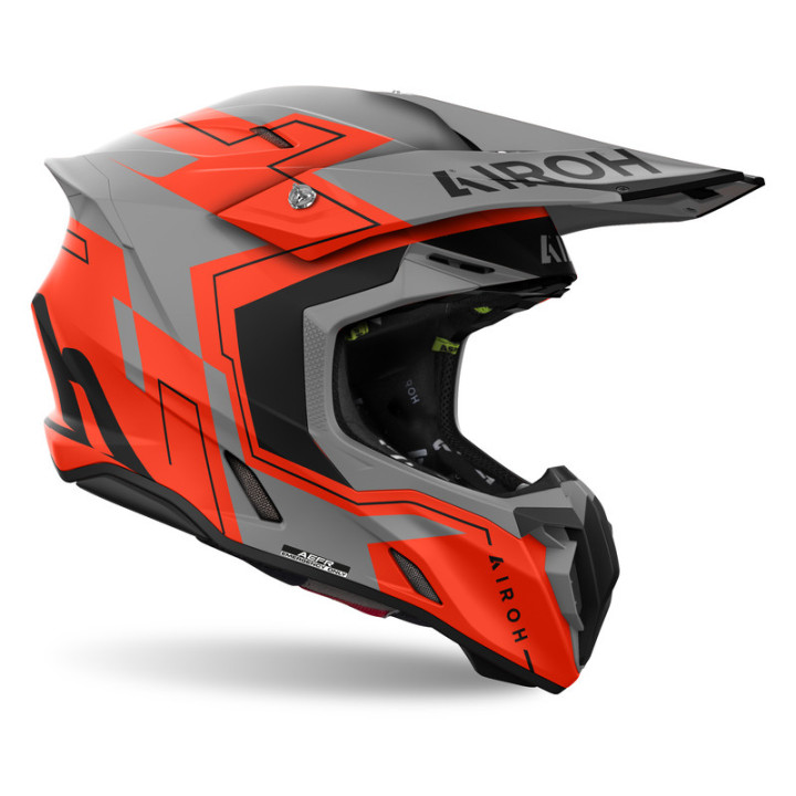 KASK MOTOCYKLOWY AIROH TWIST 3 DIZZY ORANGE FLUO MATT XS