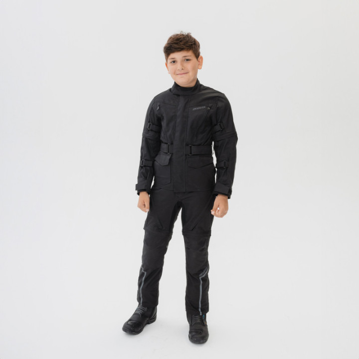 SPODNIE MOTOCYKLOWE TEKSTYLNE JUNIOR OZONE UNION BLACK