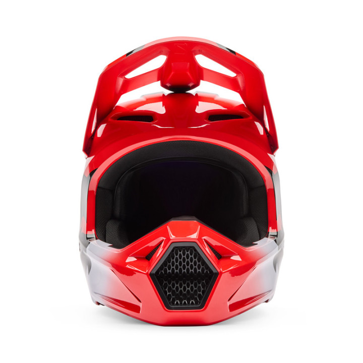 KASK MOTOCYKLOWY FOX V1 SHIELD FLUO RED