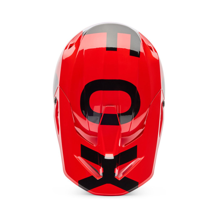 KASK MOTOCYKLOWY FOX V1 SHIELD FLUO RED