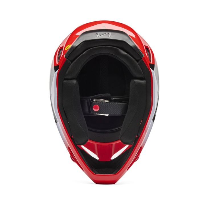KASK MOTOCYKLOWY FOX V1 SHIELD FLUO RED