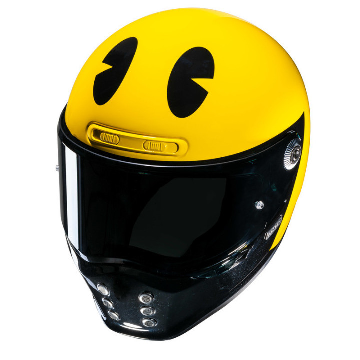 KASK MOTOCYKLOWY HJC V10 PAC-MAN BANDAI NAMCO YELLOW