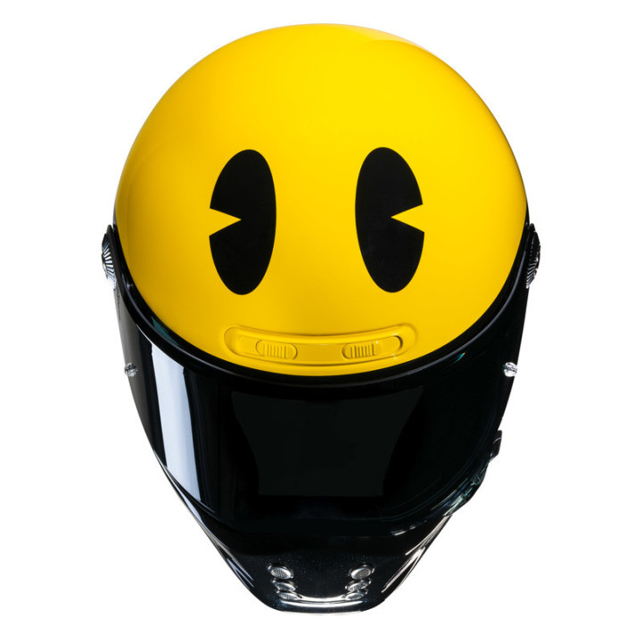 KASK MOTOCYKLOWY HJC V10 PAC-MAN BANDAI NAMCO YELLOW