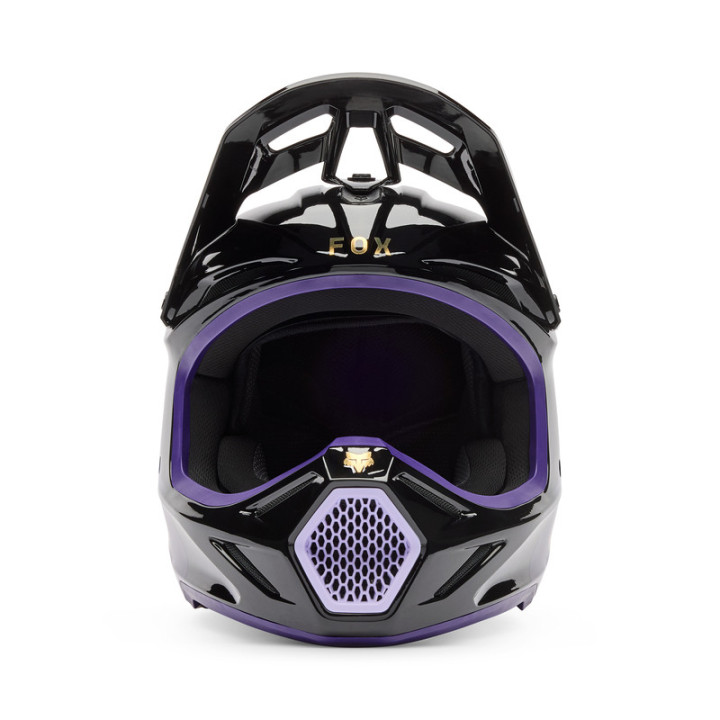 KASK MOTOCYKLOWY FOX V3 DRIP BLACK PURPLE