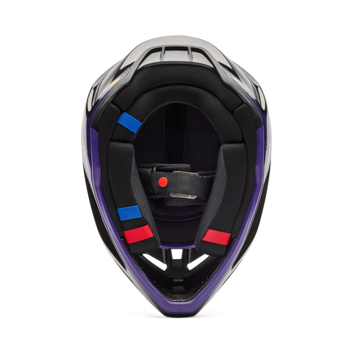 KASK MOTOCYKLOWY FOX V3 DRIP BLACK PURPLE