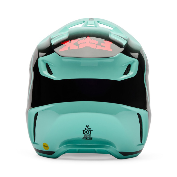 KASK MOTOCYKLOWY FOX V3 DRIP TURQUOISE