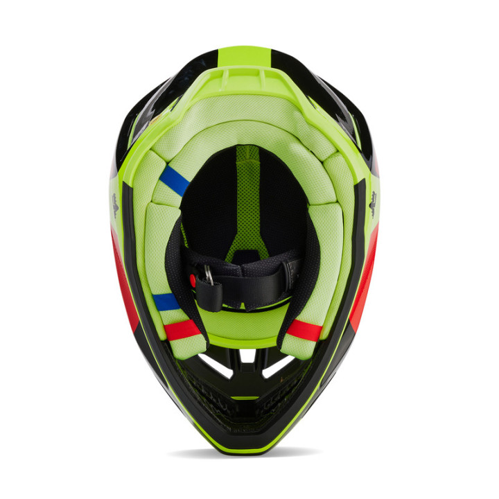 KASK MOTOCYKLOWY FOX V3 REVISE RED YELLOW M