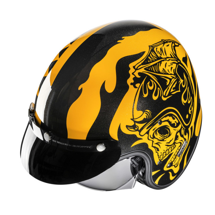 KASK MOTOCYKLOWY HJC V31 FLAME YELLOW BLACK