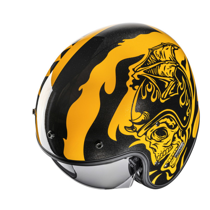 KASK MOTOCYKLOWY HJC V31 FLAME YELLOW BLACK