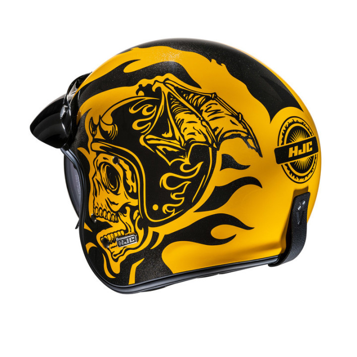 KASK MOTOCYKLOWY HJC V31 FLAME YELLOW BLACK