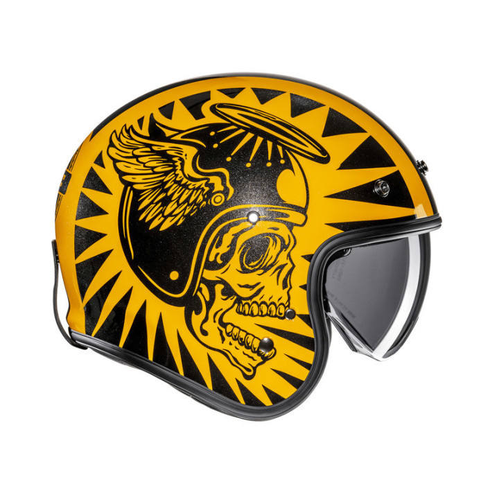KASK MOTOCYKLOWY HJC V31 FLAME YELLOW BLACK