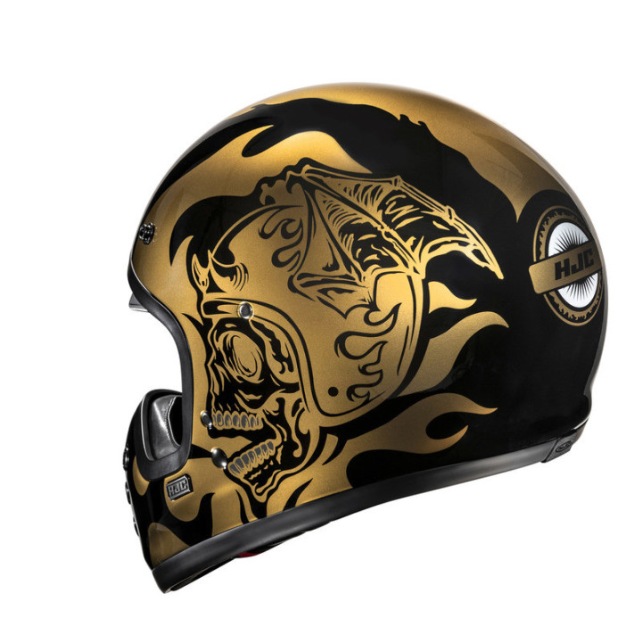 KASK MOTOCYKLOWY HJC V60 FLAME BLACK GOLD
