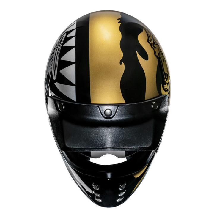 KASK MOTOCYKLOWY HJC V60 FLAME BLACK GOLD