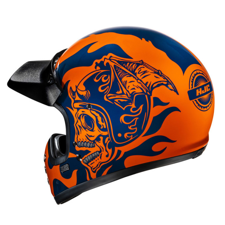 KASK MOTOCYKLOWY HJC V60 FLAME BLACK ORANGE