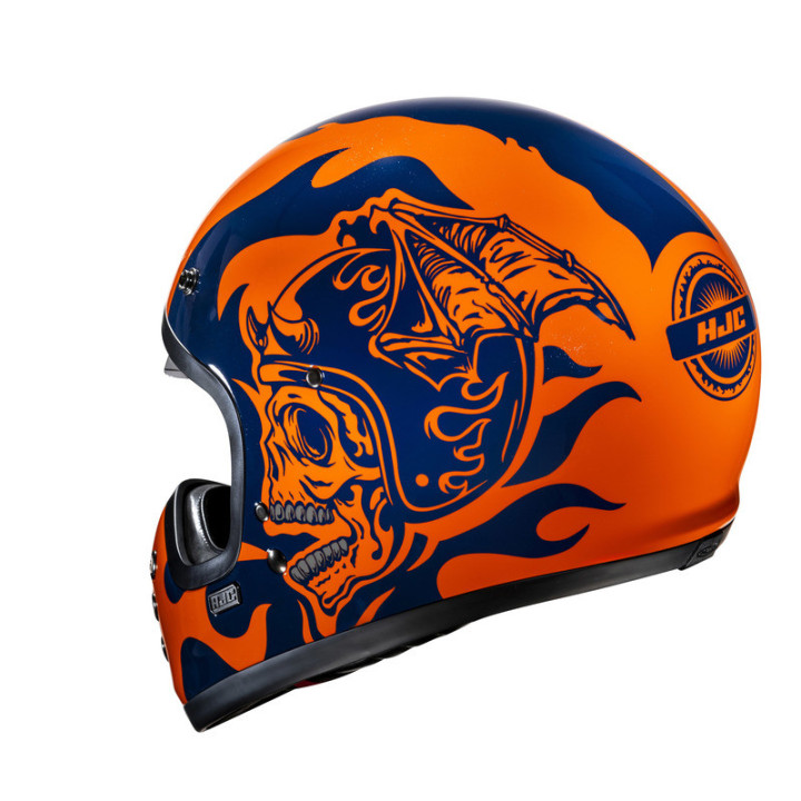 KASK MOTOCYKLOWY HJC V60 FLAME BLACK ORANGE