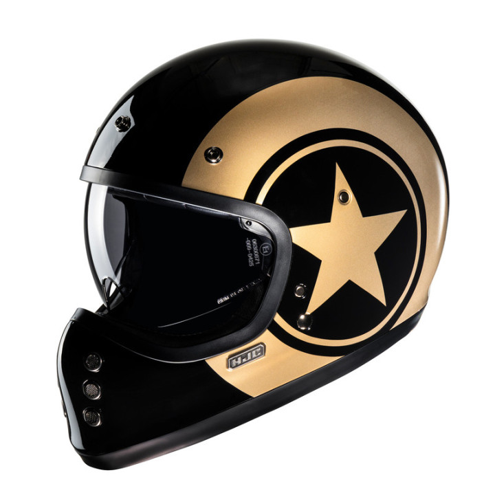 KASK MOTOCYKLOWY HJC V60 NYX BLACK GOLD
