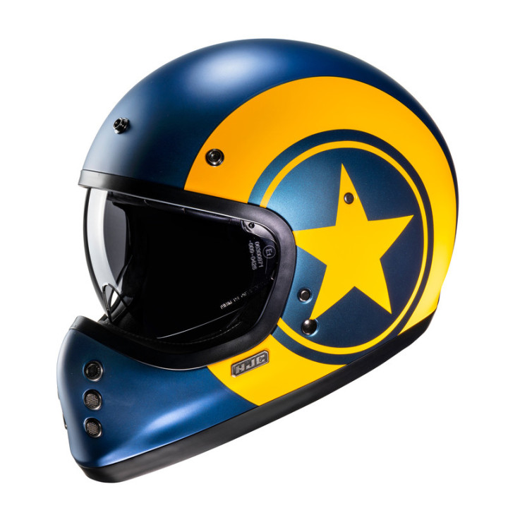 KASK MOTOCYKLOWY HJC V60 NYX BLUE YELLOW