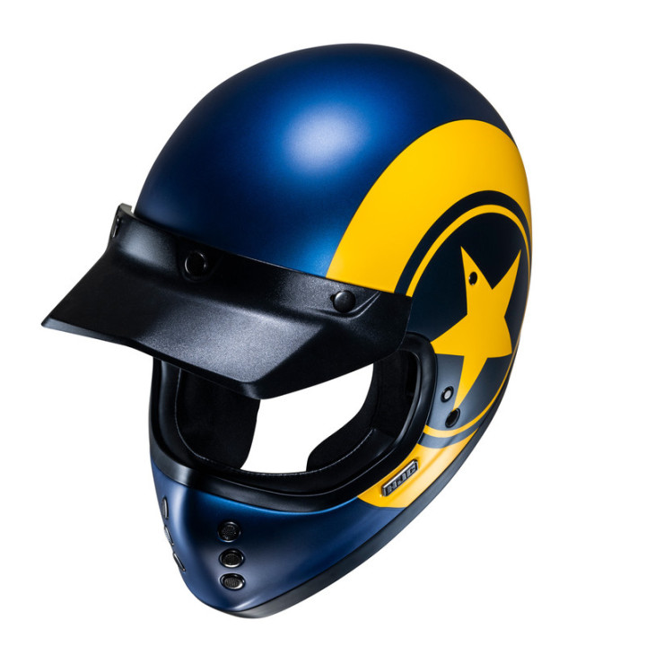 KASK MOTOCYKLOWY HJC V60 NYX BLUE YELLOW