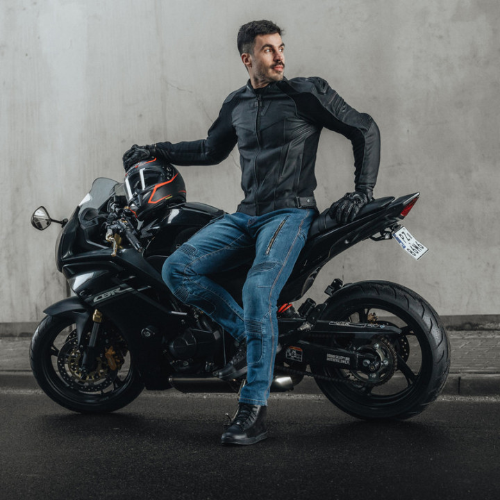 JEANSY MOTOCYKLOWE REBELHORN VANDAL DENIM BLUE