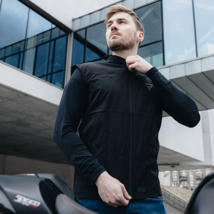 KURTKA MOTOCYKLOWA SKÓRZANA REBELHORN VANDAL BLACK FLUO YELLOW