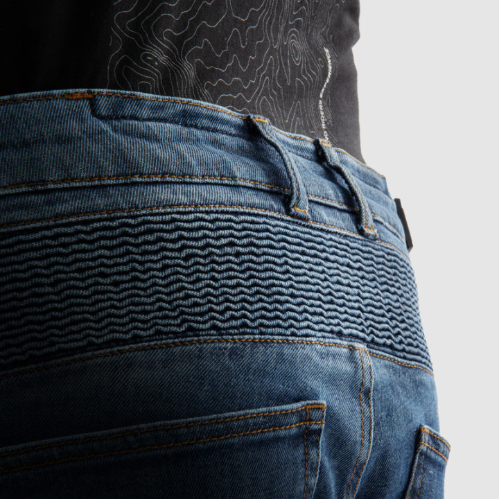 JEANSY MOTOCYKLOWE REBELHORN VANDAL WASHED BLUE MONOLAYER