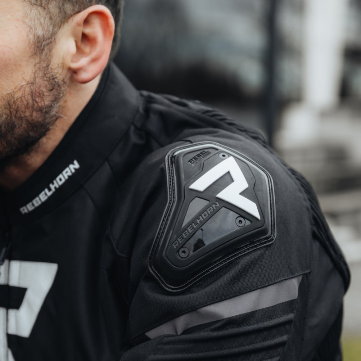KURTKA MOTOCYKLOWA TEKSTYLNA REBELHORN VANDAL BLACK WHITE