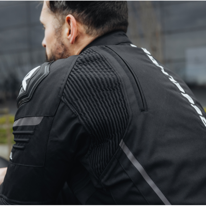 KURTKA MOTOCYKLOWA TEKSTYLNA REBELHORN VANDAL BLACK WHITE