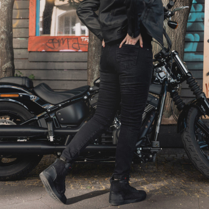 JEANSY MOTOCYKLOWE DAMSKIE REBELHORN VANDAL TWILL OLIVE 24/30