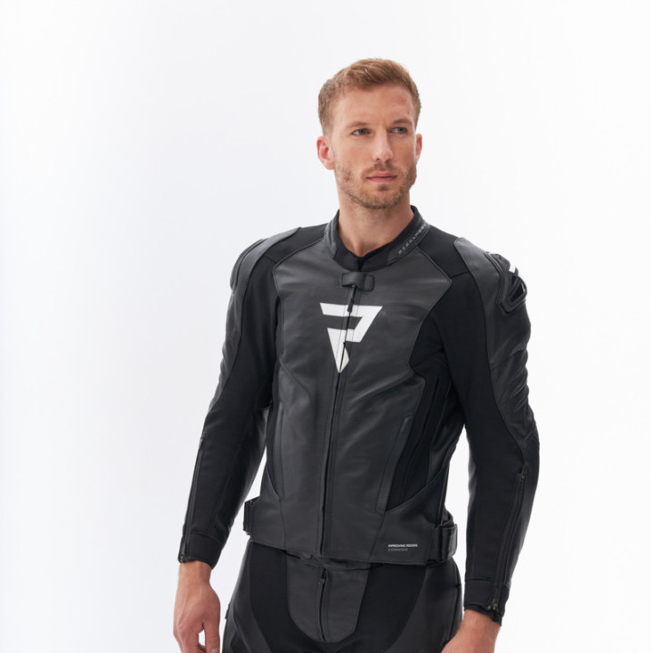 KURTKA MOTOCYKLOWA SKÓRZANA REBELHORN VELOCE BLACK WHITE