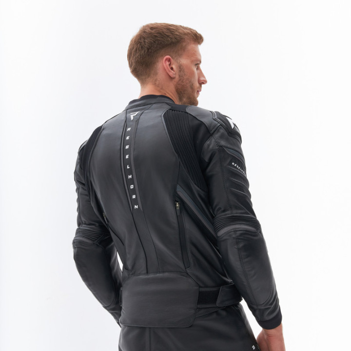 KURTKA MOTOCYKLOWA SKÓRZANA REBELHORN VELOCE BLACK WHITE