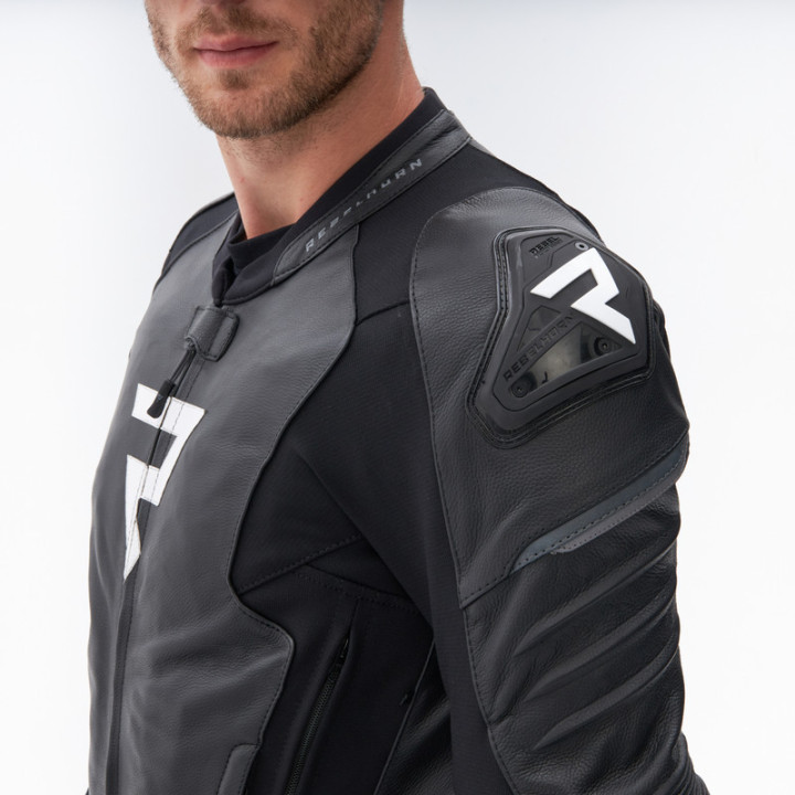 KURTKA MOTOCYKLOWA SKÓRZANA REBELHORN VELOCE BLACK WHITE