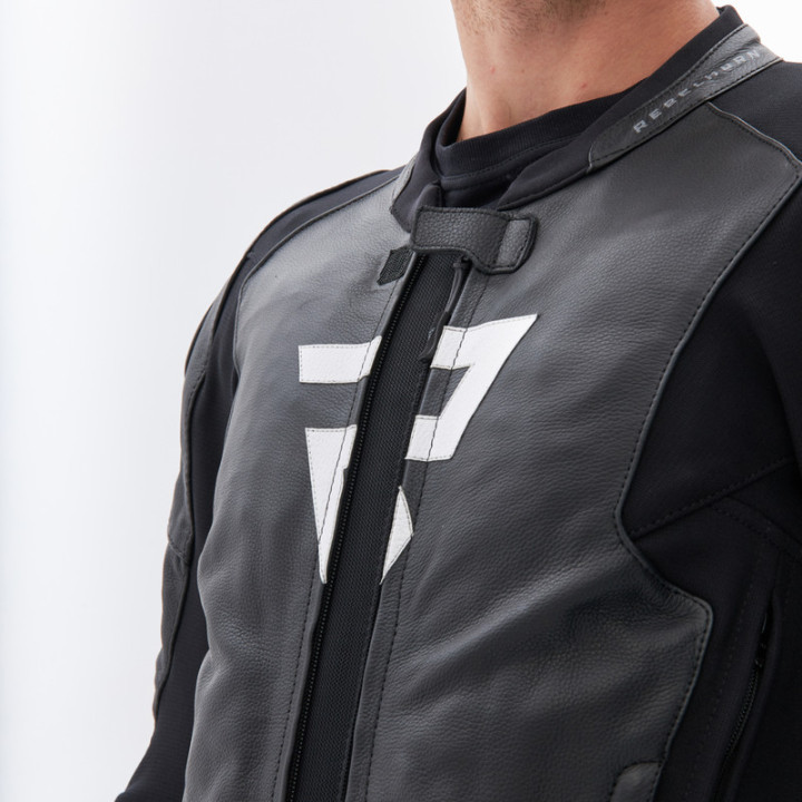 KURTKA MOTOCYKLOWA SKÓRZANA REBELHORN VELOCE BLACK WHITE