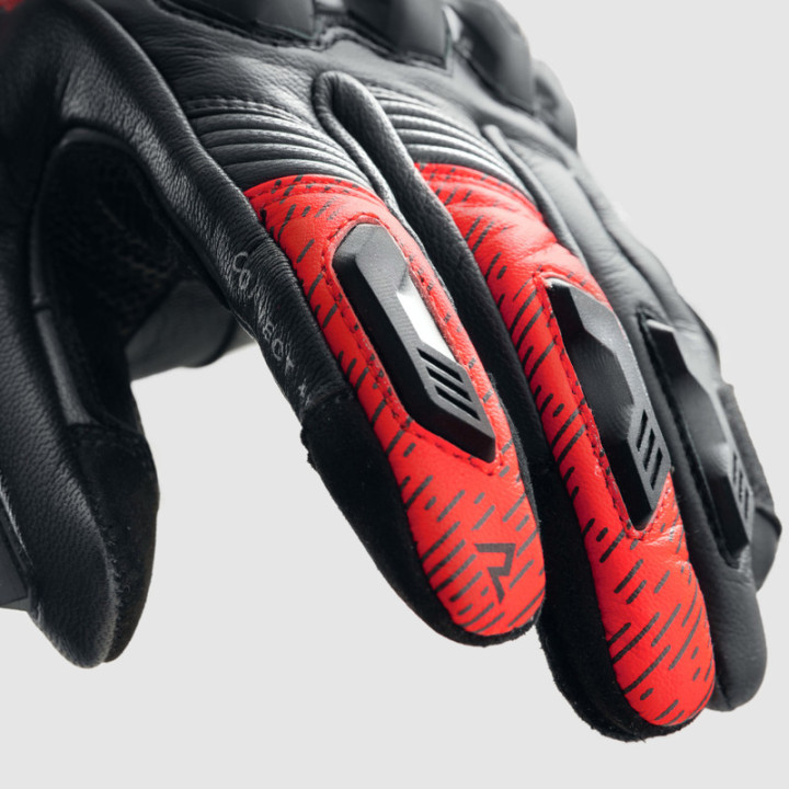 RĘKAWICE MOTOCYKLOWE REBELHORN VIPER BLACK GREY FLUO RED