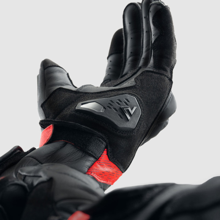 RĘKAWICE MOTOCYKLOWE REBELHORN VIPER BLACK GREY FLUO RED