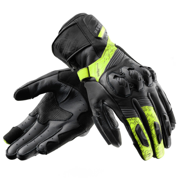 RĘKAWICE MOTOCYKLOWE REBELHORN VIPER BLACK GREY FLUO YELLOW