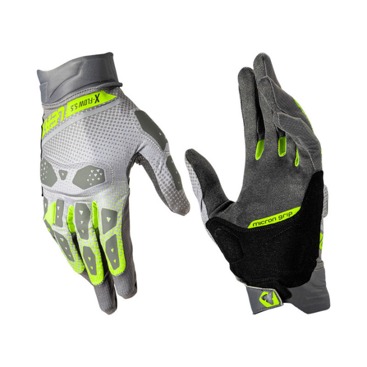 RĘKAWICE MOTOCYKLOWE LEATT ADV X-FLOW 5.5 SHORT HI-VIZ