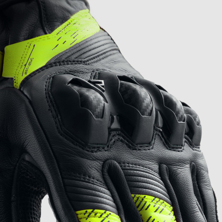 RĘKAWICE MOTOCYKLOWE REBELHORN VIPER BLACK GREY FLUO YELLOW