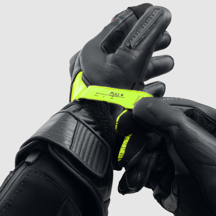RĘKAWICE MOTOCYKLOWE REBELHORN VIPER BLACK GREY FLUO YELLOW