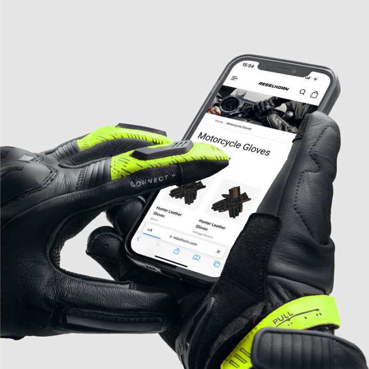 RĘKAWICE MOTOCYKLOWE REBELHORN VIPER BLACK GREY FLUO YELLOW