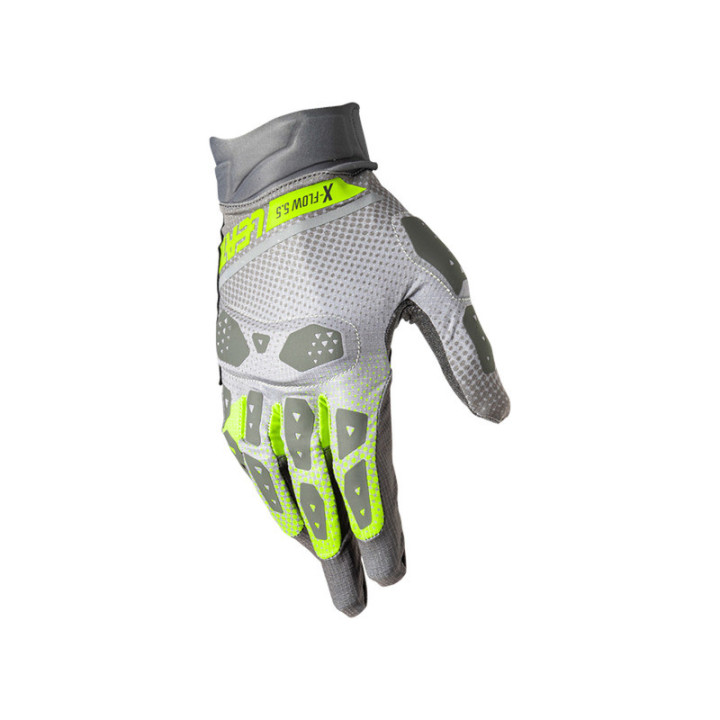 RĘKAWICE MOTOCYKLOWE LEATT ADV X-FLOW 5.5 SHORT HI-VIZ