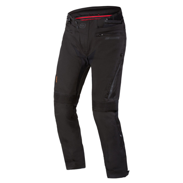SPODNIE MOTOCYKLOWE TEKSTYLNE OZONE VULCAN BLACK (KRÓTKA NOGAWKA) S-3XL