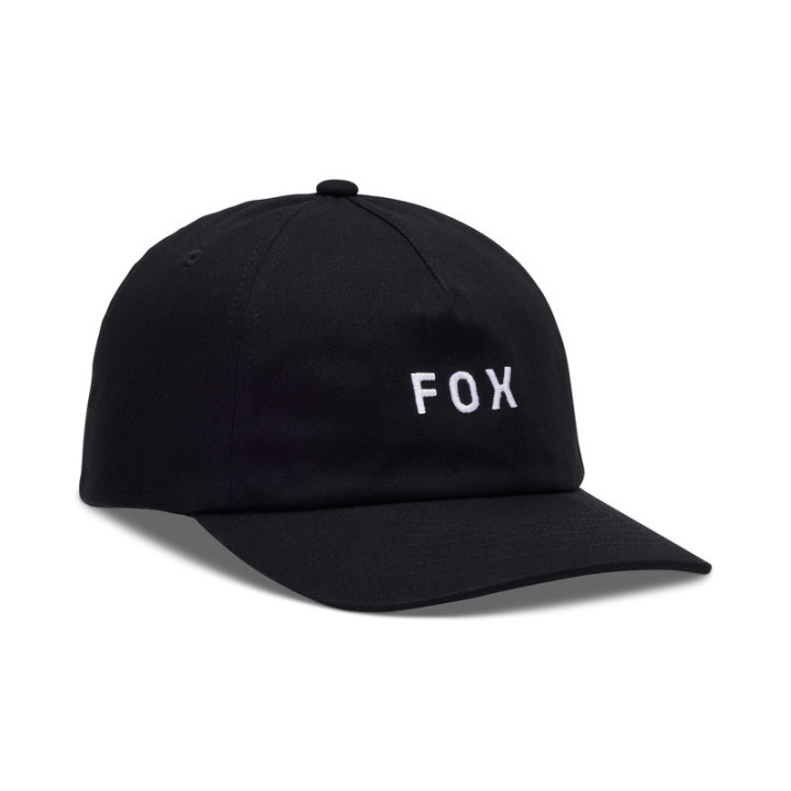 CZAPKA Z DASZKIEM FOX WORDMARK ADJUSTABLE BLACK WHITE OS