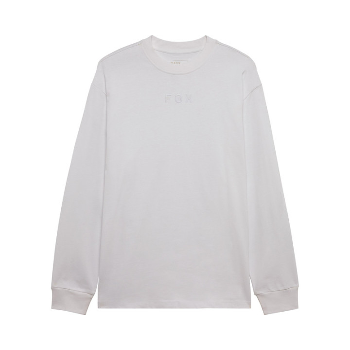 KOSZULKA Z DŁUGIM RĘKAWEM FOX WORDMARK OVERSIZED OPTIC WHITE