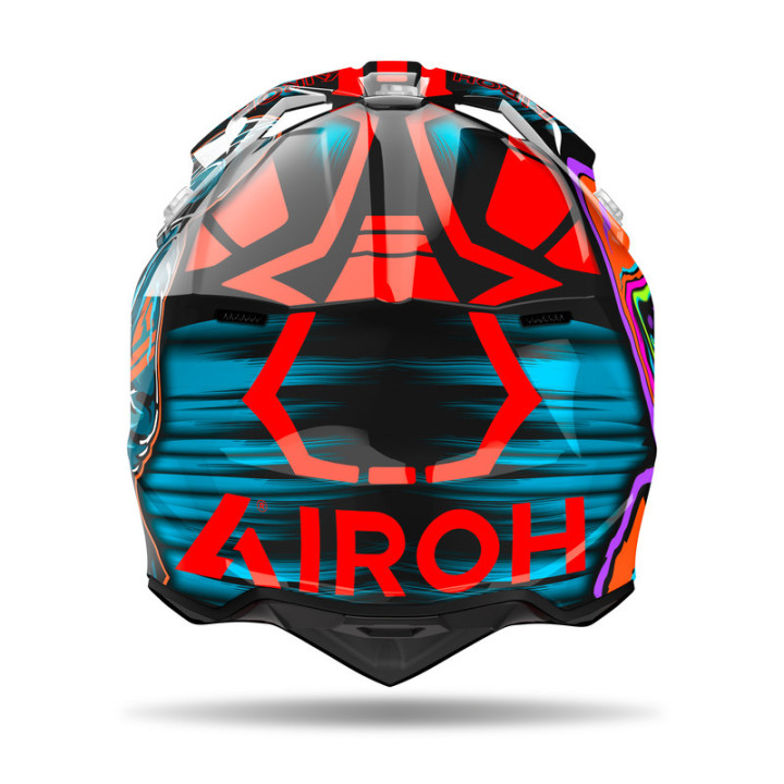 KASK MOTOCYKLOWY AIROH WRAAAP CYBER ORANGE GLOSS