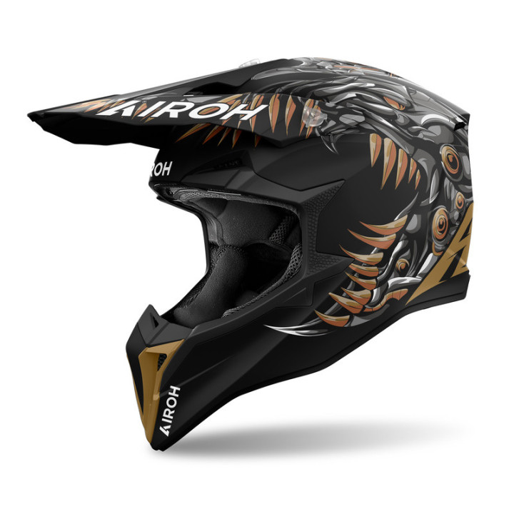 KASK MOTOCYKLOWY AIROH WRAAAP CYBORG MATT