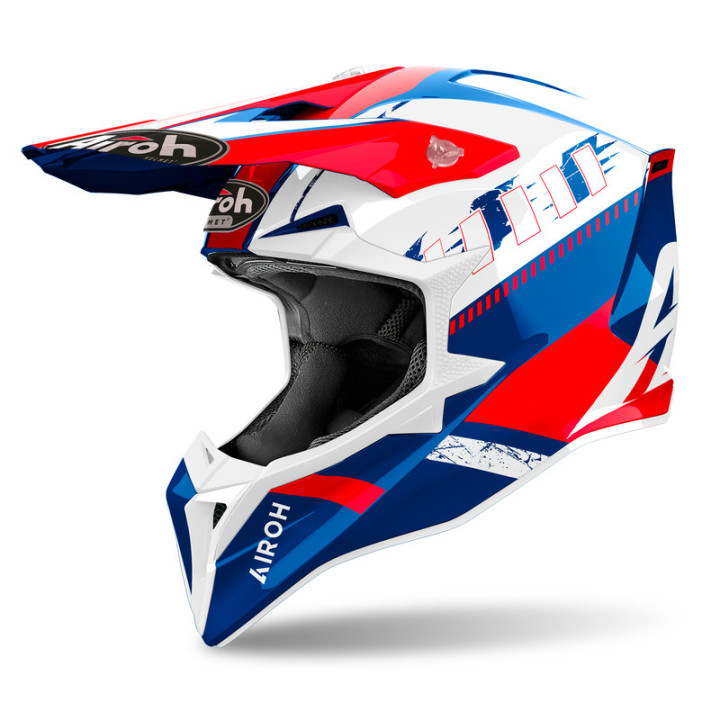 KASK MOTOCYKLOWY AIROH WRAAAP FEEL BLUE RED GLOSS